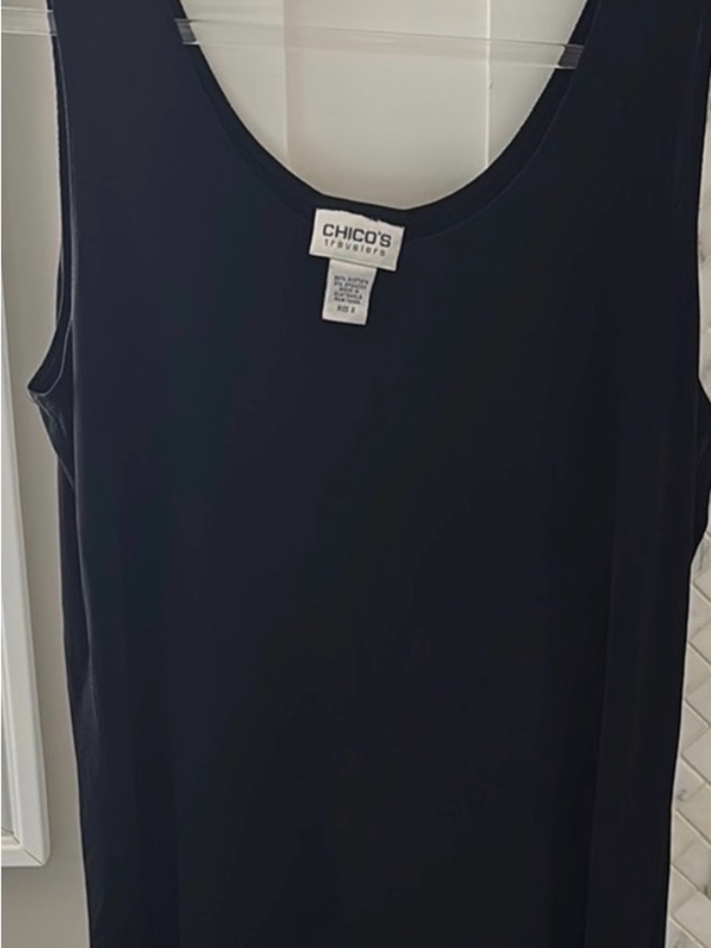 Chico's Black Scoop Neck Tank Top